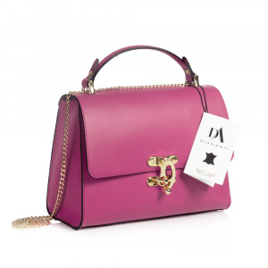 Geanta dama piele naturala DiAmanti Capri Fucsia Chiaro